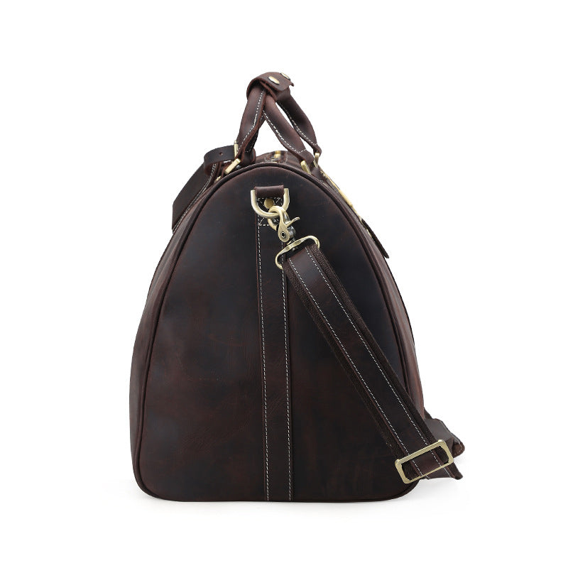 Leather Duffle Bag Weekender Bag Travel Bag Men Overnight Bag Large Capacity Tote Duffel Bag - echopurse