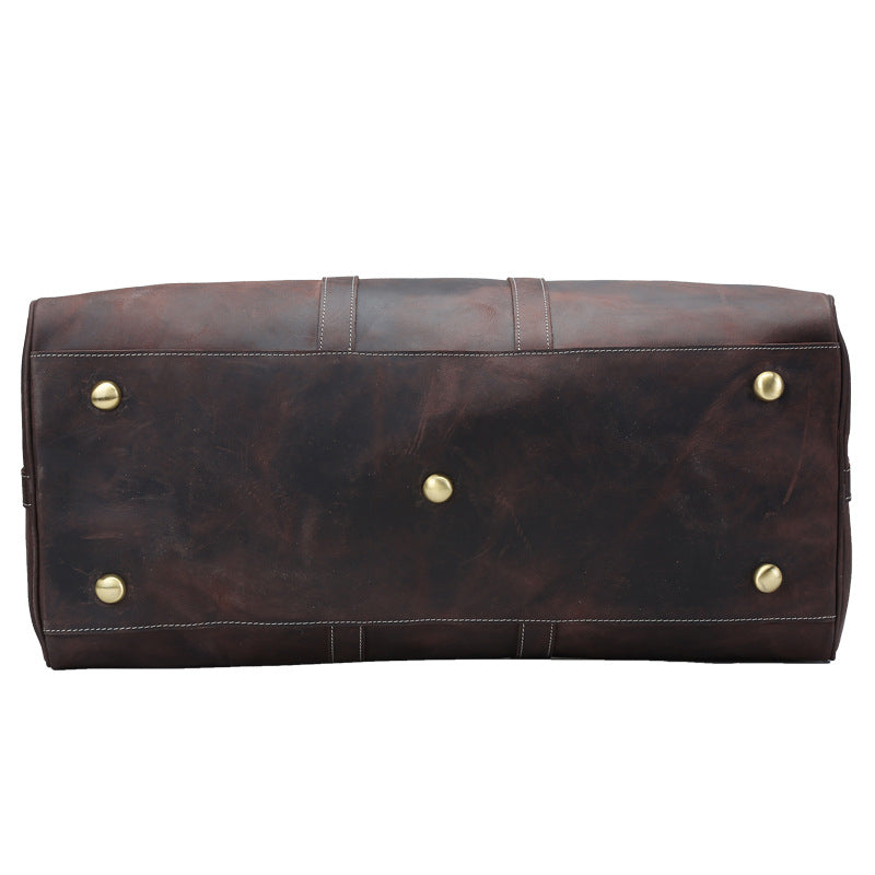 Leather Duffle Bag Weekender Bag Travel Bag Men Overnight Bag Large Capacity Tote Duffel Bag - echopurse