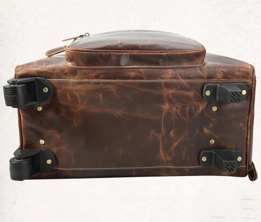 Leather Luggage Bag Duffel Bag Retro Travel Bag Large Capacity