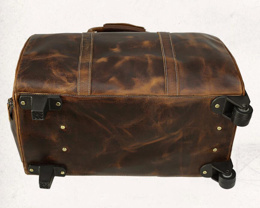 Leather Luggage Bag Travel Bag Duffel Bag Vintage Weekender Bag Men Duffle Bag Christmas Gifts - echopurse