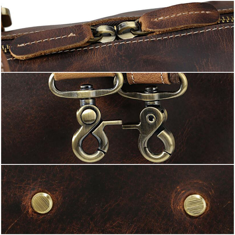 Leather Luggage Bag Travel Bag Duffel Bag Vintage Weekender Bag Men Duffle Bag Christmas Gifts - echopurse