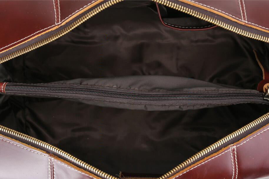 Leather Tote Travel Bag Men Weekender Bag Overnight Bag Shoulder Duffel Bag Leather Luggage Bag - echopurse