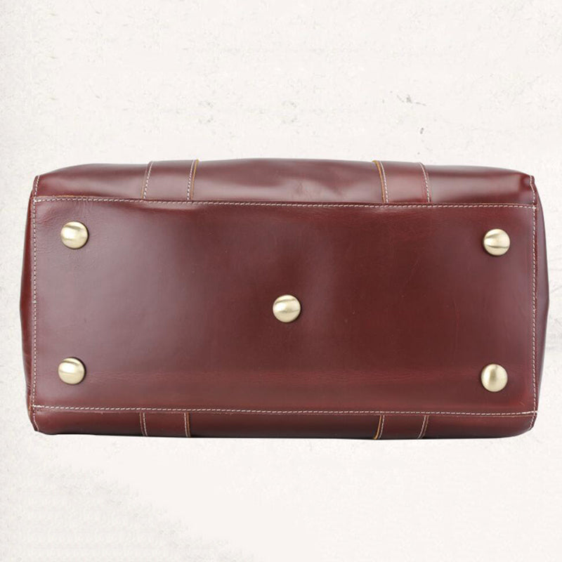 Leather Tote Travel Bag Men Weekender Bag Overnight Bag Shoulder Duffel Bag Leather Luggage Bag - echopurse