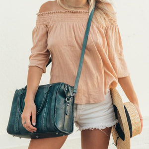 Leather Travel Bag, Crossbody Bag For Women, Leather DSLR Camera Bag - echopurse