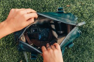 Leather Travel Bag, Crossbody Bag For Women, Leather DSLR Camera Bag - echopurse
