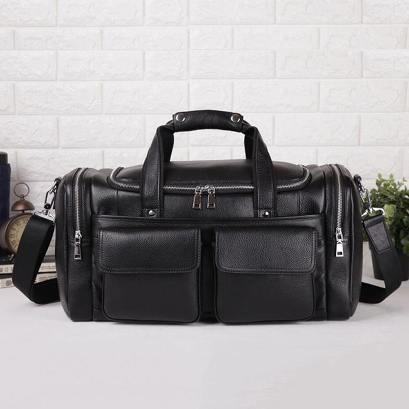 Leather Travel Bag Duffel Bag Gift For Men Shoulder Messenger Duffle Bag Men Business Travel Bag Weekender Bag Overnight Bag - echopurse