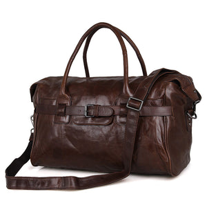 Men Travel Bag Leather Duffel Bag Tote Weekender Bag Vintage Overnight Bag Christmas Gifts - echopurse