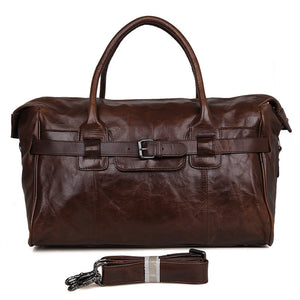 Men Travel Bag Leather Duffel Bag Tote Weekender Bag Vintage Overnight Bag Christmas Gifts - echopurse