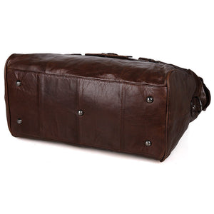 Men Travel Bag Leather Duffel Bag Tote Weekender Bag Vintage Overnight Bag Christmas Gifts - echopurse