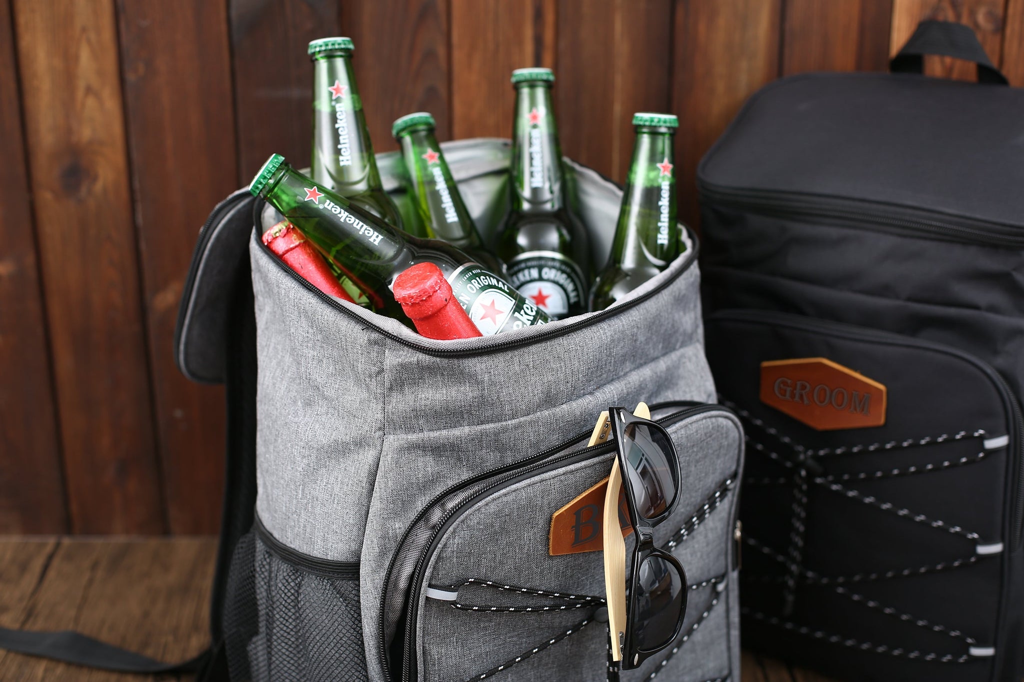 Personalized Best Man Gift, Groomsmen Insulated Hiking Beach Picnic Beer Cooler Backpack