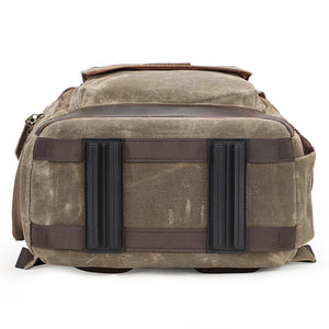 Retro Canvas DSLR Camera Backpack Waterproof Canvas Travel Backpack Unsiex Laptop Backpack QSM2279 - echopurse