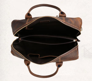 Retro Men Travel Bag Leather Diffle Bag Weekender Bag Shoulder Duffel Bag Gifts For Men - echopurse