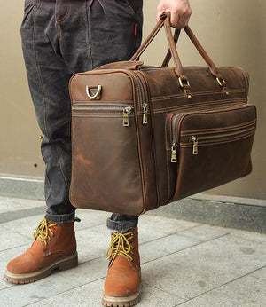 Travel Bag Weekender Bag Duffel Bag Men Overnight Bag Leather Luggage Bag Christmas Gifts - echopurse