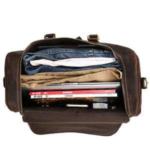 Travel Gifts Leather Duffle Bag Vintage Weekender Bag Men Overnight Bag Leather Travel Luggage Bag - echopurse