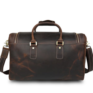 Travel Gifts Leather Duffle Bag Vintage Weekender Bag Men Overnight Bag Leather Travel Luggage Bag - echopurse