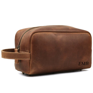 Travel Gifts Set Leather Travel Bag And Leather Toiletry Bag Weekender Bag Duffel Bag And Personalized Dopp Kit - echopurse