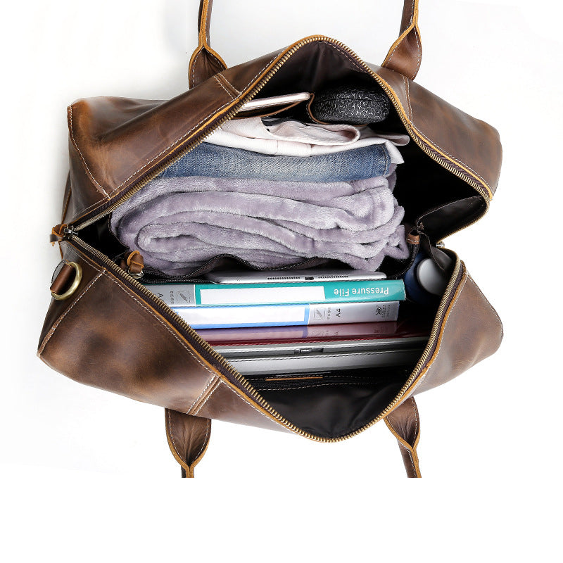 Travel Gifts Tote Travel Bag For Men Personalized Weekender Bag Leather Duffle Bag Shoulder Duffel Bag - echopurse