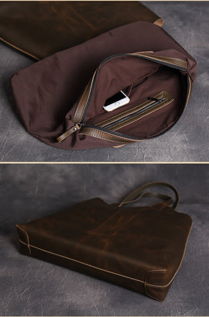Vintage Leather Tote Bag, Handmade Shoulder Purse, Original Handbag 20062 - echopurse