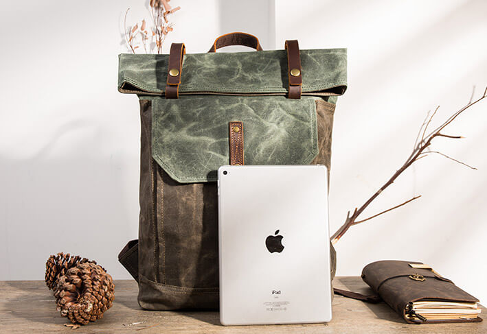 Vintage School Backpack, Laptop Rucksack, Travel Bag BM5191 - echopurse