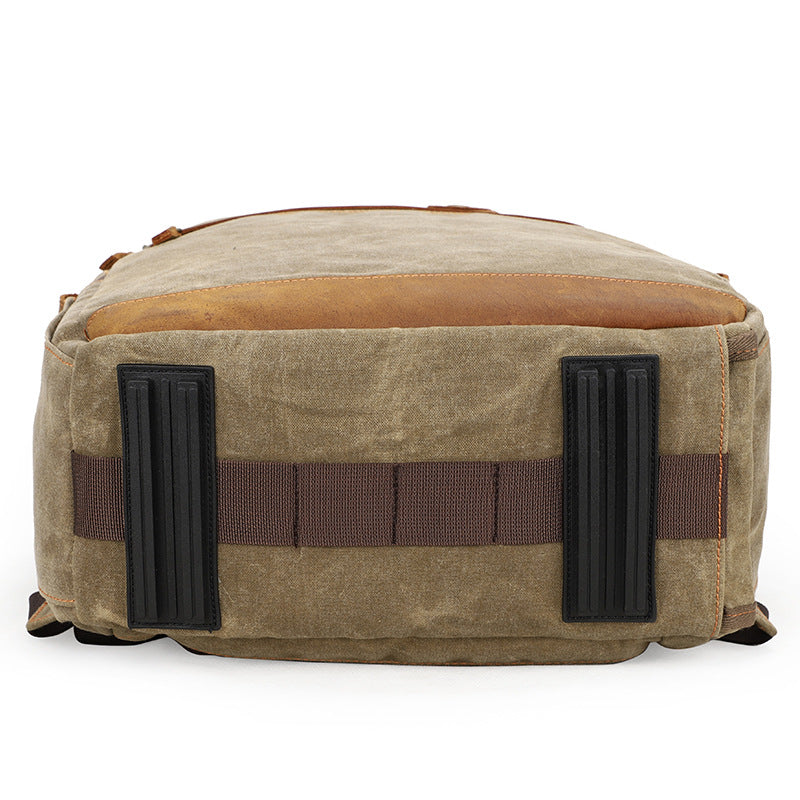 Waterproof Canvas Camera Backpack Waxed Canvas DSLR Camera Backpack Travel Backpack QSMD1383 - echopurse