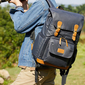 Waterproof Canvas DSLR Camera Backpack Canvas Camera Backpack Men Travel Backpack - echopurse