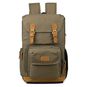 Waterproof Canvas DSLR Camera Backpack Canvas Camera Backpack Men Travel Backpack - echopurse