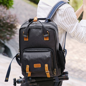 Waterproof DSLR Camera Backpack Canvas Camera Backpack Travel Backpack - echopurse