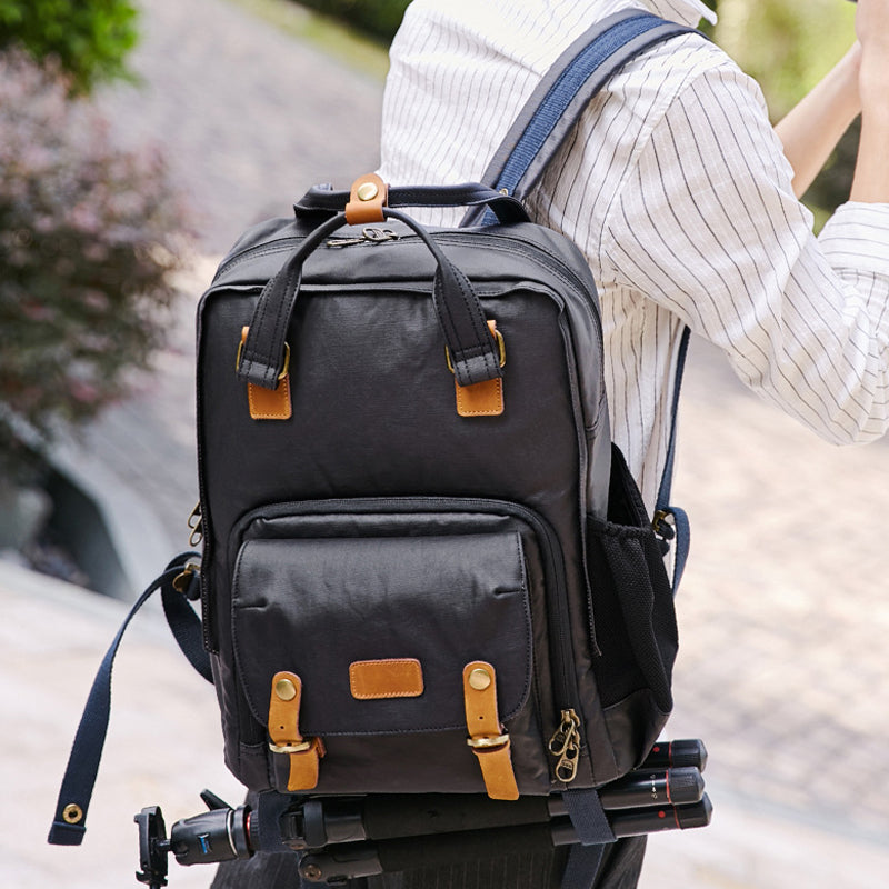 canvas leather dslr backpack Waterproof DSLR Camera Backpack Canvas Camera Backpack Travel Backpack