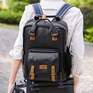 Waterproof DSLR Camera Backpack Canvas Camera Backpack Travel Backpack - echopurse