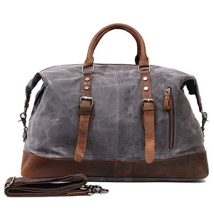 Christmas Gifts Waxed Canvas Travel Bag Waterproof Duffle Bag Shoulder Duffel Bags Luggage Bag - echopurse
