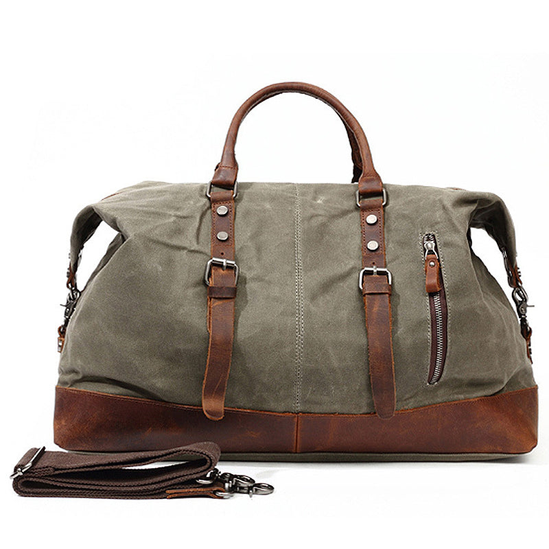 Christmas Gifts Waxed Canvas Travel Bag Waterproof Duffle Bag Shoulder Duffel Bags Luggage Bag - echopurse