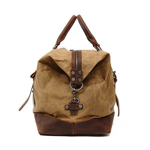 Christmas Gifts Waxed Canvas Travel Bag Waterproof Duffle Bag Shoulder Duffel Bags Luggage Bag - echopurse
