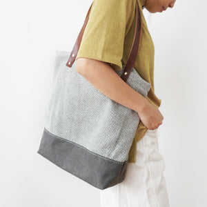 Shoulder Handbag Tote Bag, Canvas Tote Bag with Inner Pocket, Crossbody Tote Purse - echopurse